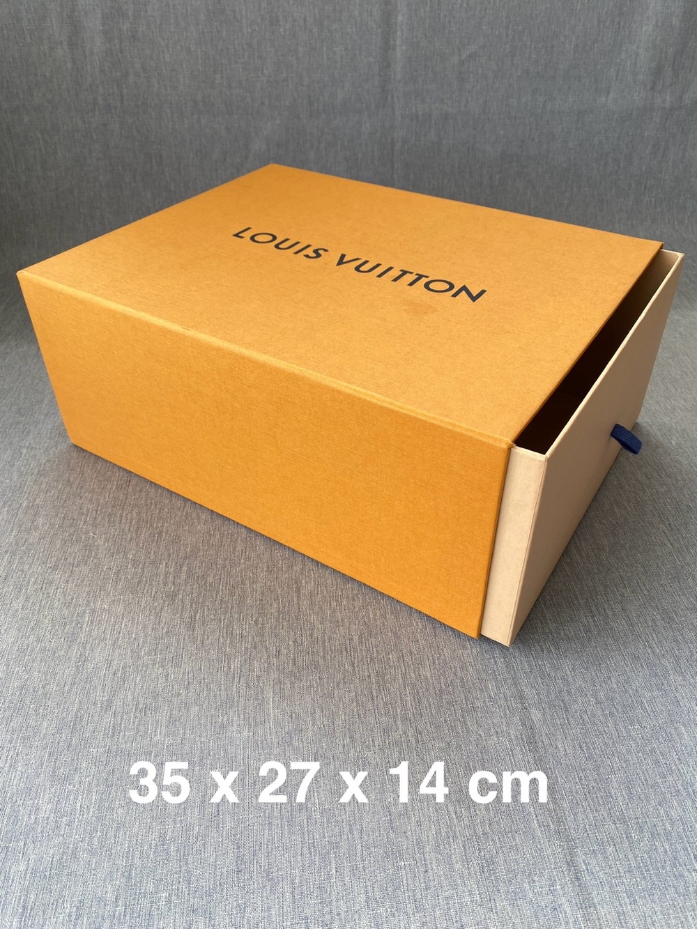 Authentic Louis Vuitton | Sliding Drawer Box with Blue Pull Gift Storage